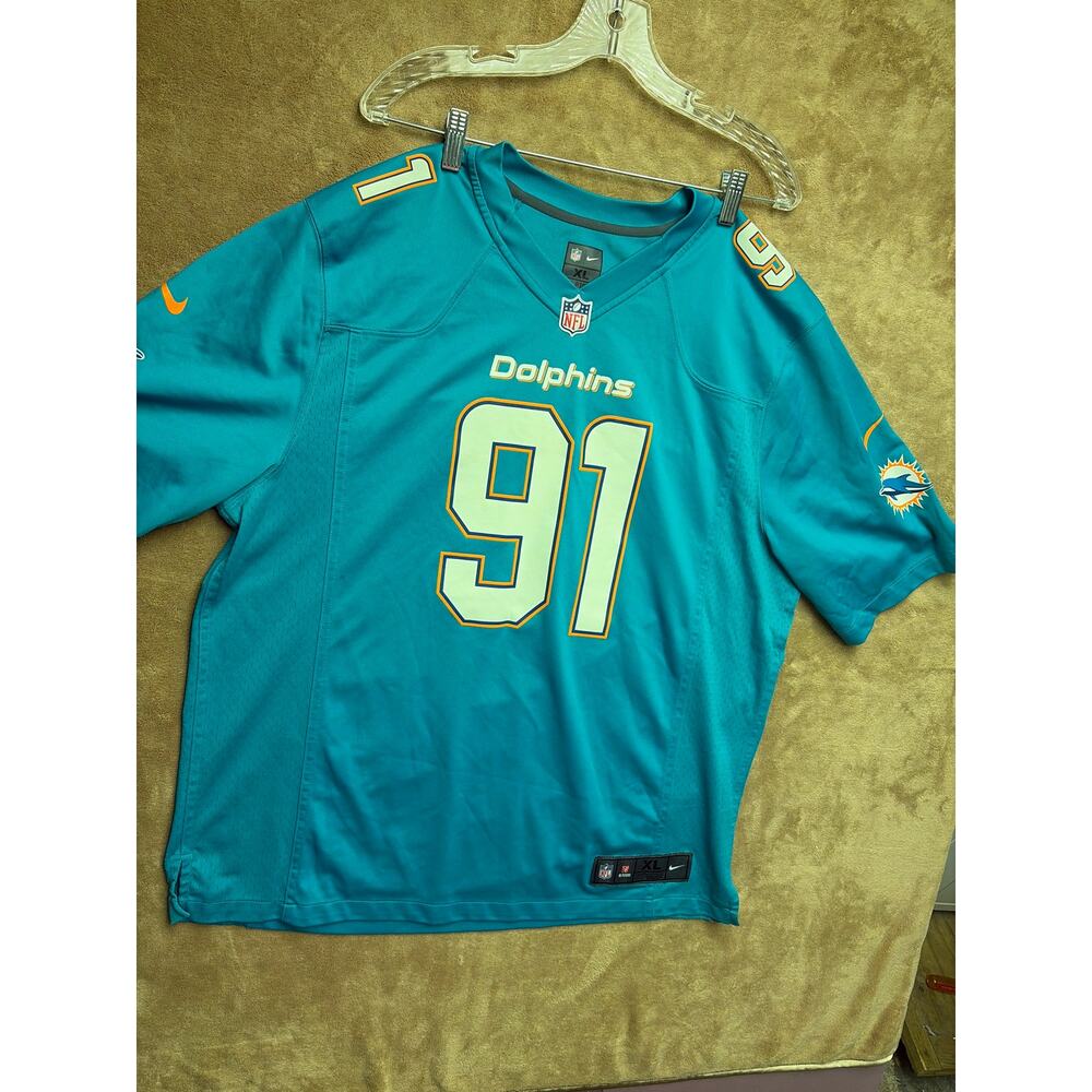 Men's Size XL/Size 48 Nike Cameron Wake Miami Dolphins On-Field Jersey